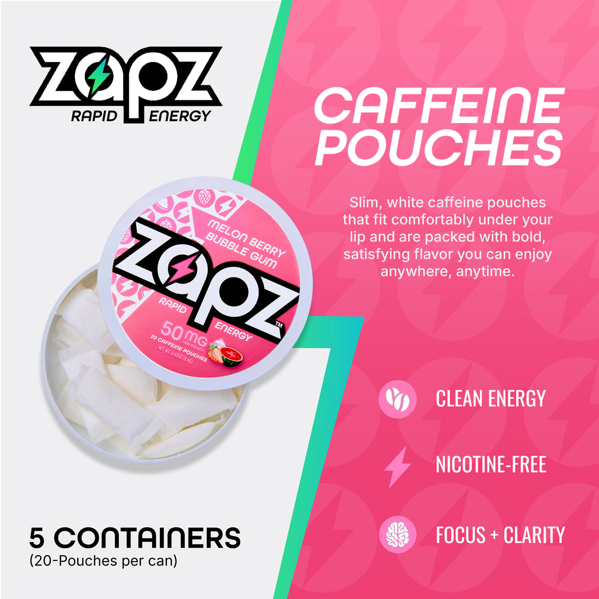 ZAPZ Melon Berry Bubblegum Pouch Lifestyle 1