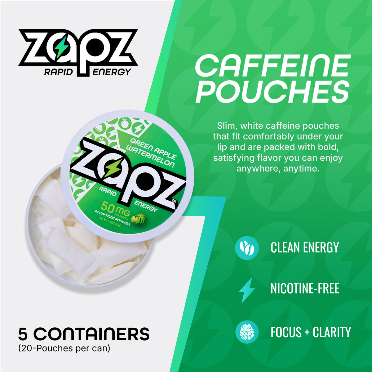 ZAPZ Green Apple Watermelon Pouch Lifestyle 1