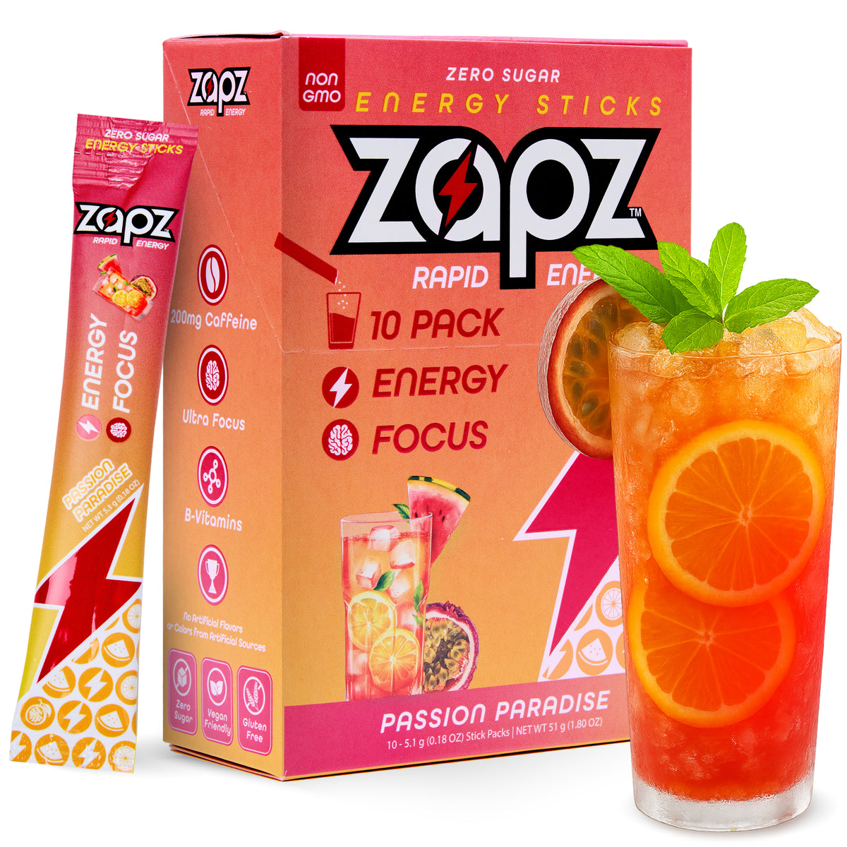 ZAPZ Passion Paradise Sticks 10 Pack