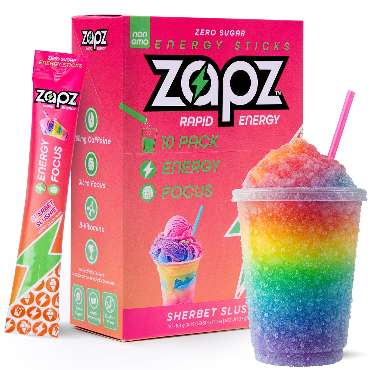 ZAPZ Sherbet Slushie Sticks 10 Pack
