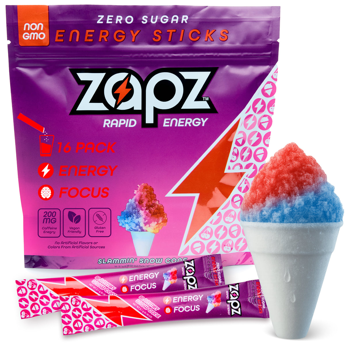 ZAPZ Slammin' Snow Cone Sticks 16 Pack